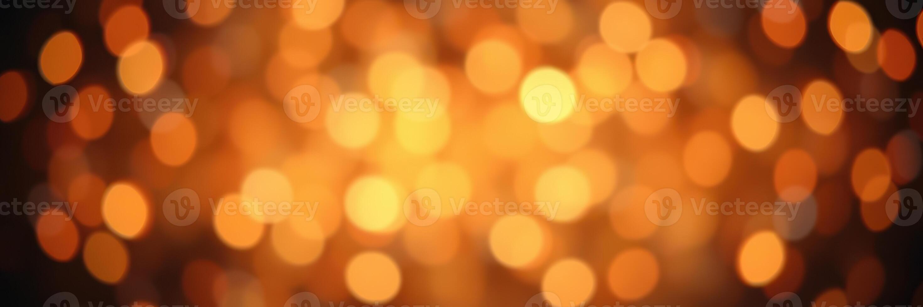 Shimmering golden bokeh lights create a magical atmosphere during an evening gathering photo