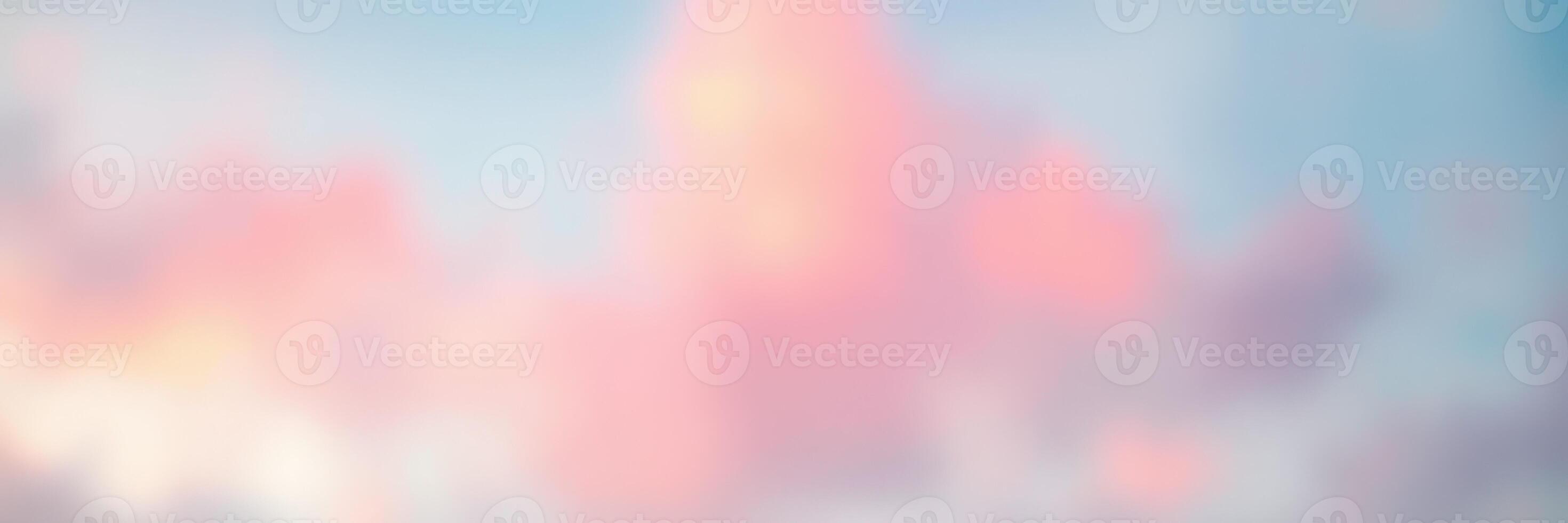 Colorful clouds fill the sky at sunset, creating a serene atmosphere over the horizon photo