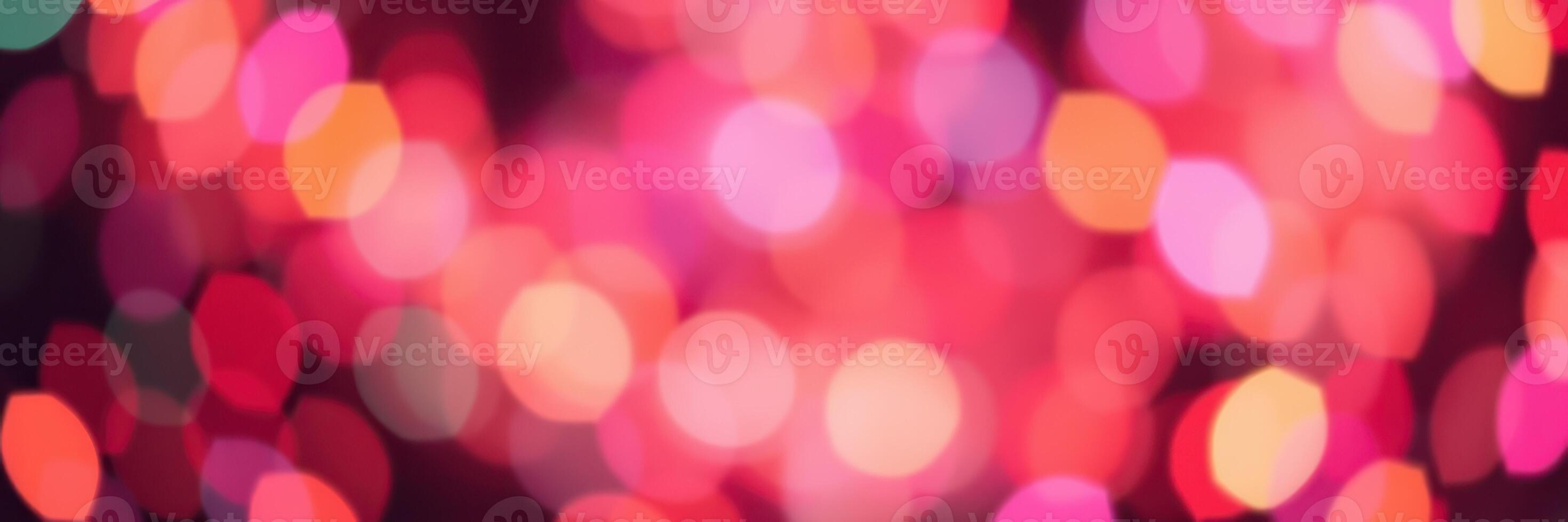 Colorful bokeh lights create a festive atmosphere during a celebration at night photo