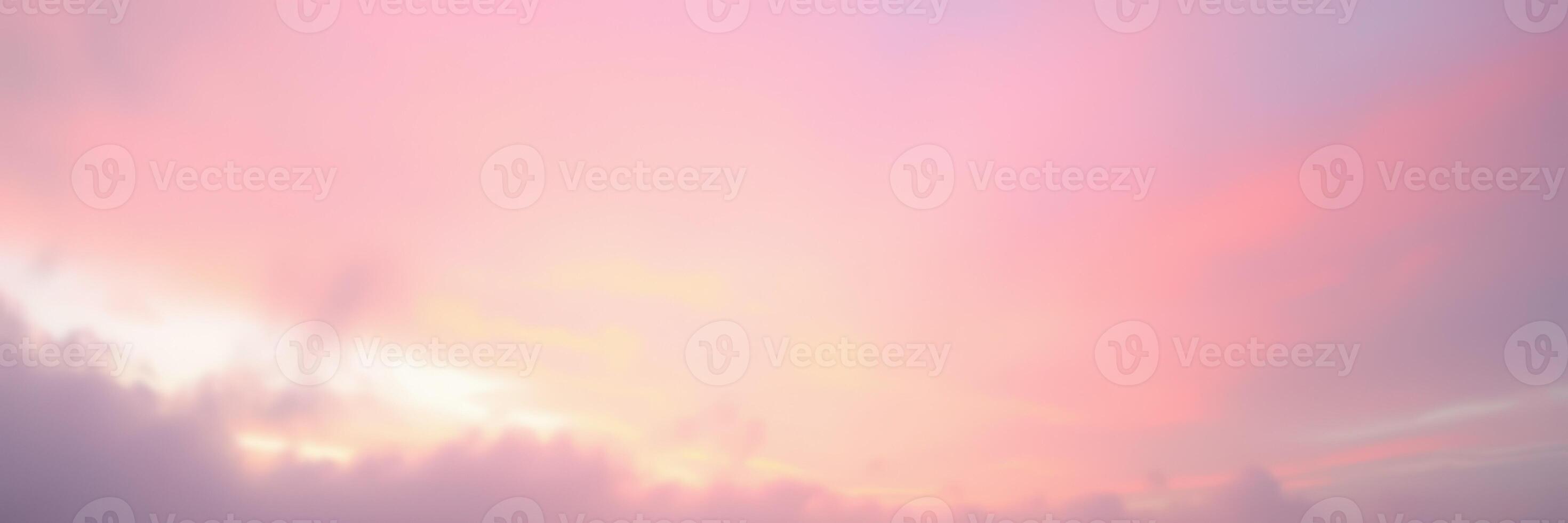 Sunset colors paint the sky over gentle clouds in a serene evening atmosphere photo