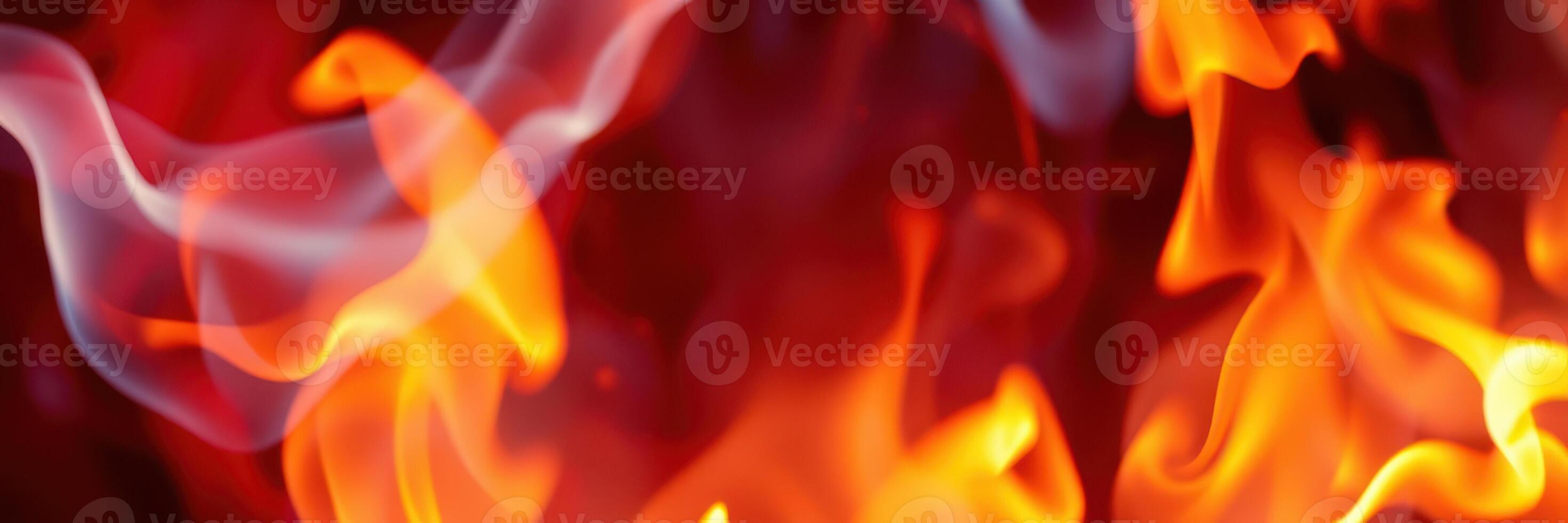 Dynamic flames creating an intense display of colors and movement in a dark setting during the evening photo