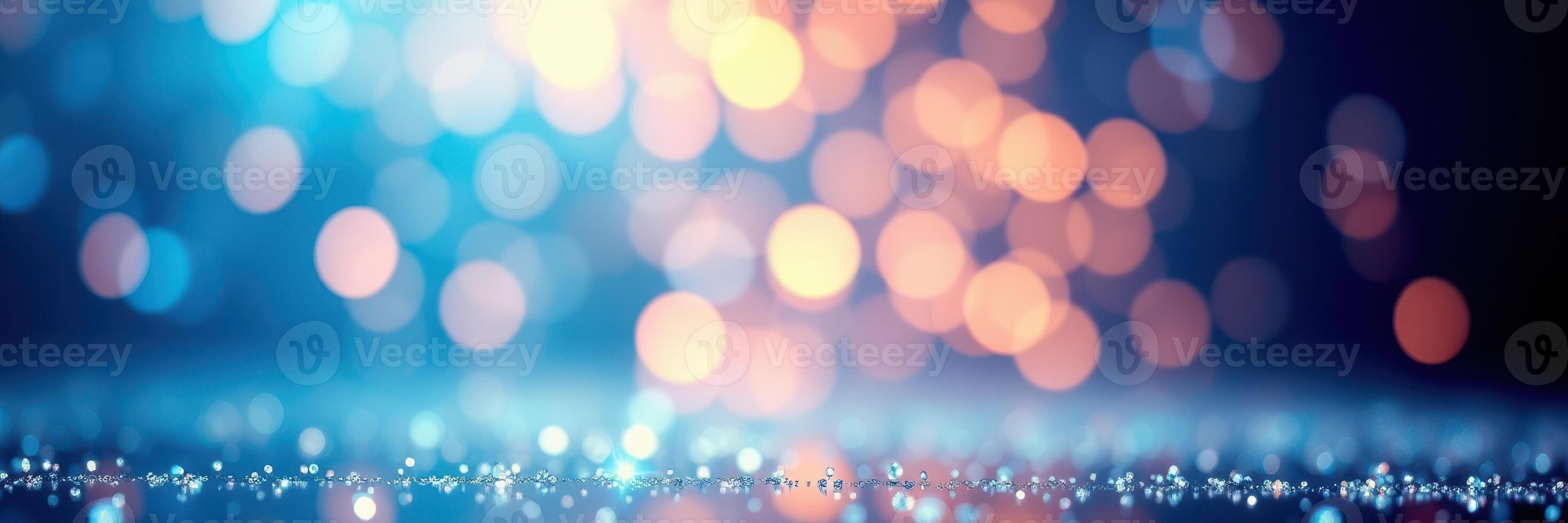 Colorful bokeh lights creating a vibrant atmosphere during a festive celebration at night photo
