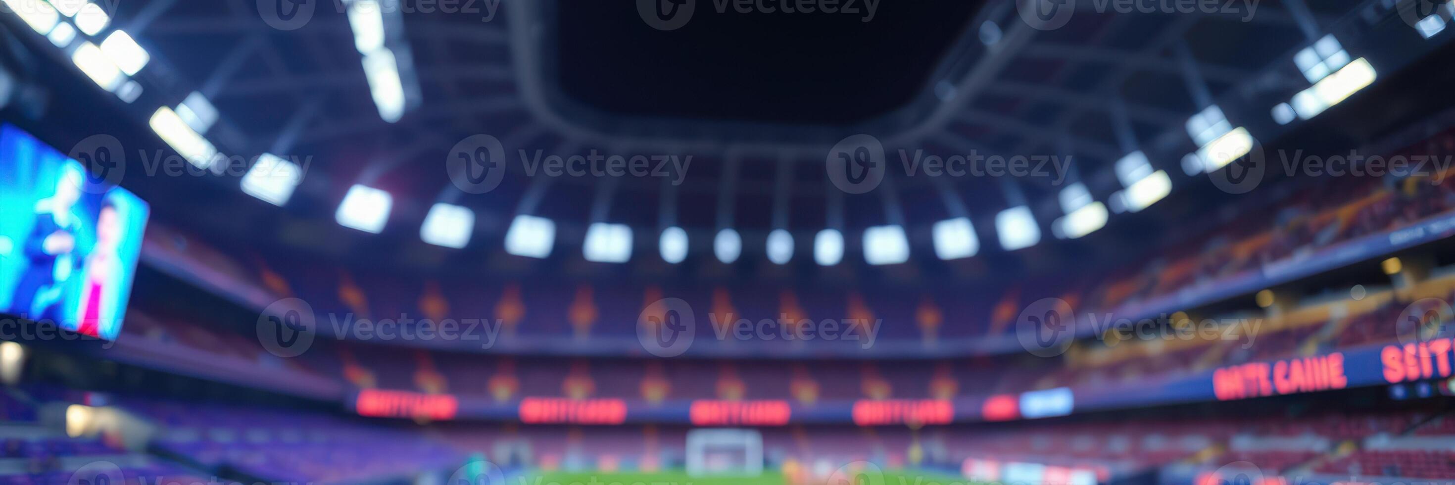 Exciting soccer match taking place in a vibrant stadium with enthusiastic fans cheering photo