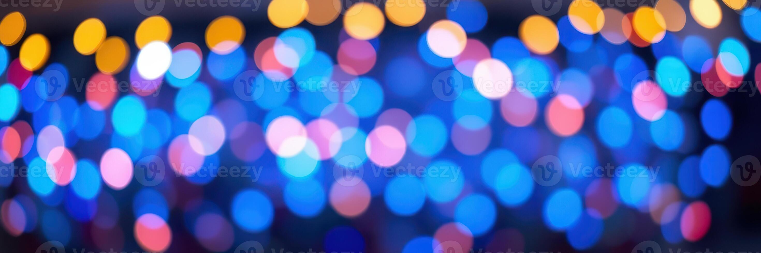 Colorful lights create a festive atmosphere during a nighttime gathering at an event space photo