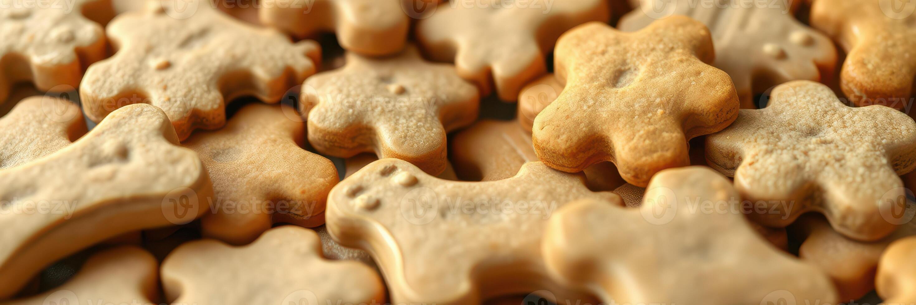 Homemade dog treats in various shapes ready for pets to enjoy at a sunny afternoon gathering photo