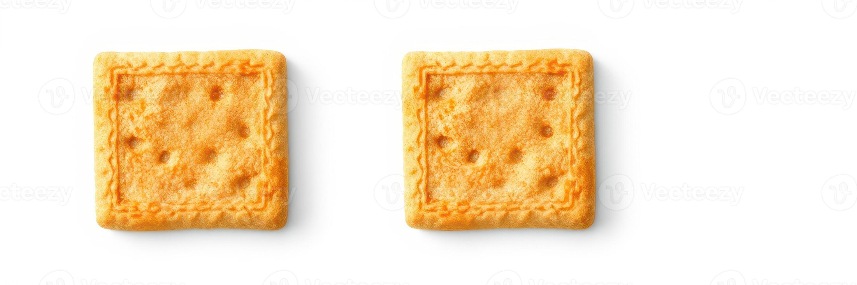 Assorted crackers displayed on a white background for snack preparation and serving ideas photo