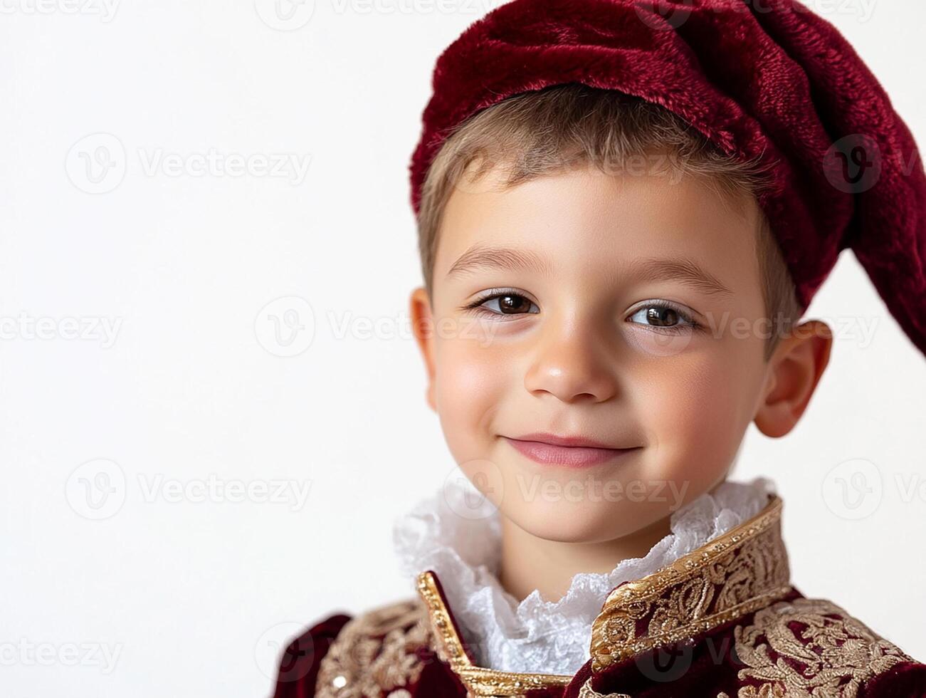 A young boy in a medieval costume photo