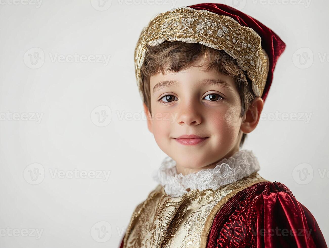 A young boy in a renaissance costume photo