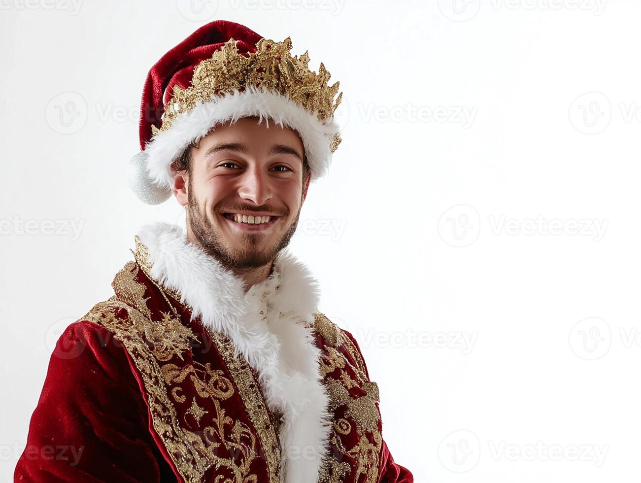 A man dressed in a santa claus costume photo