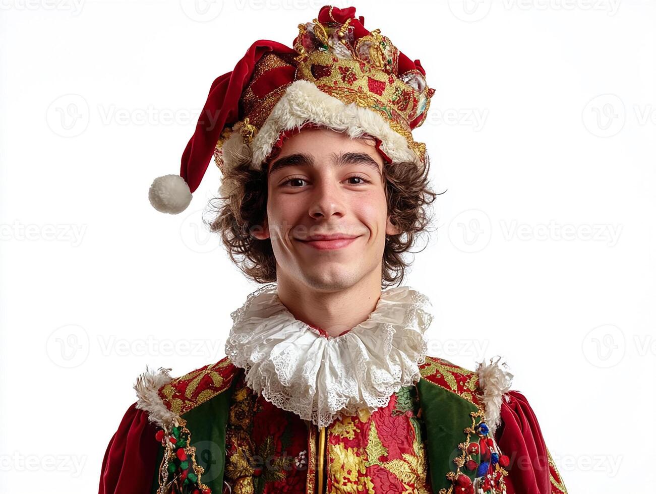 A man dressed in a costume poses for a photo