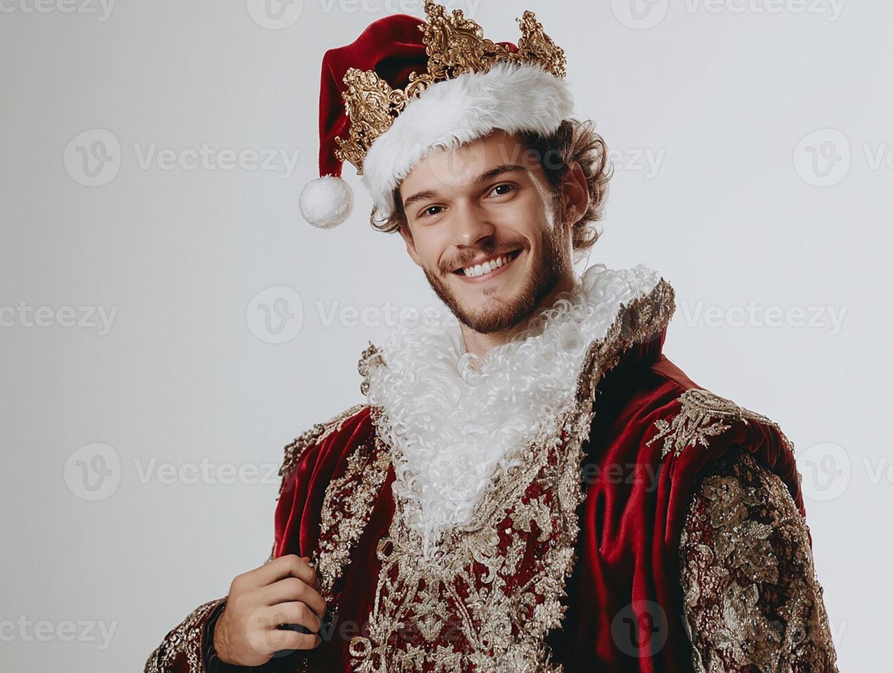 A man dressed in a medieval costume photo