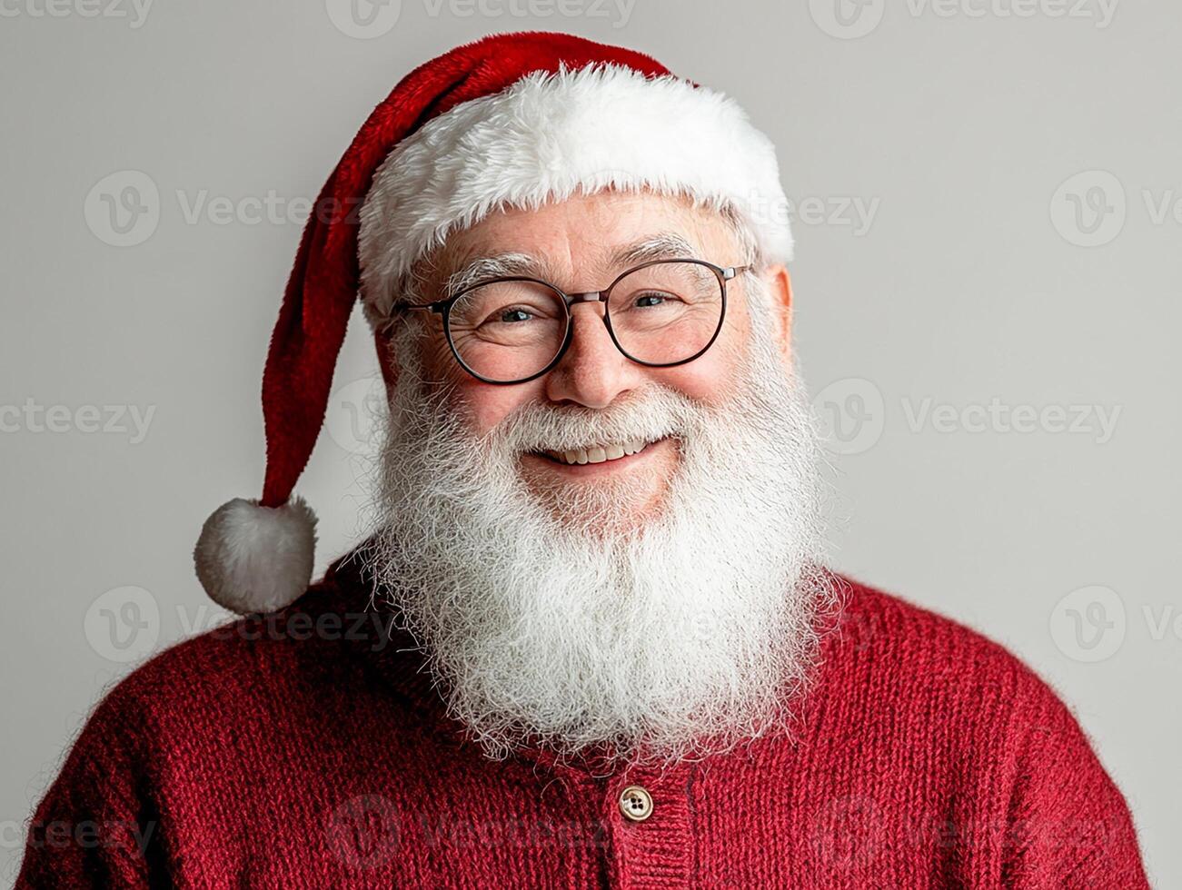 A man with glasses and a santa hat photo