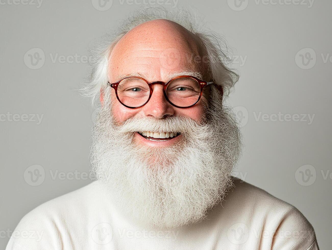 A man with a long white beard and glasses photo