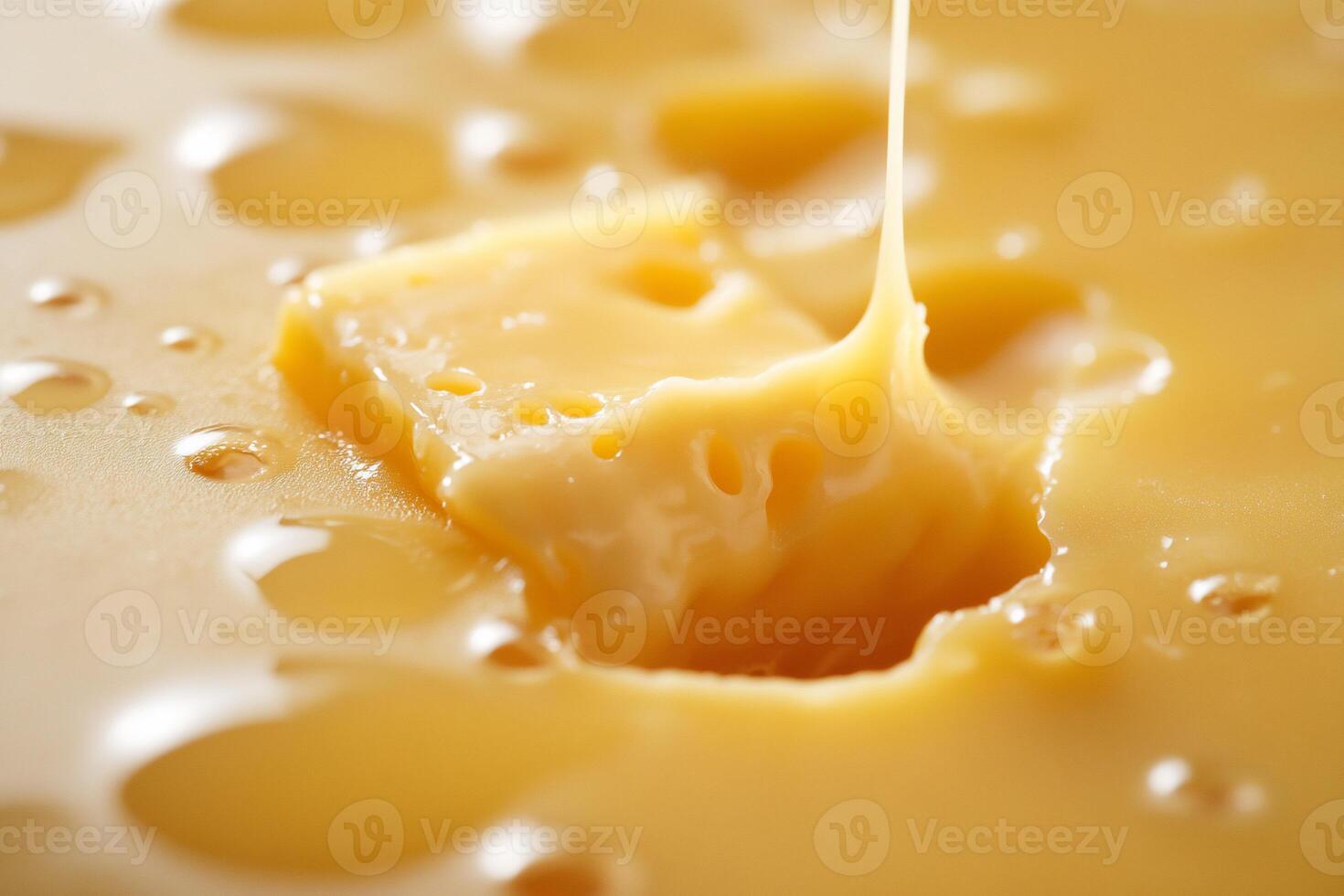 A piece of cheese being melted photo