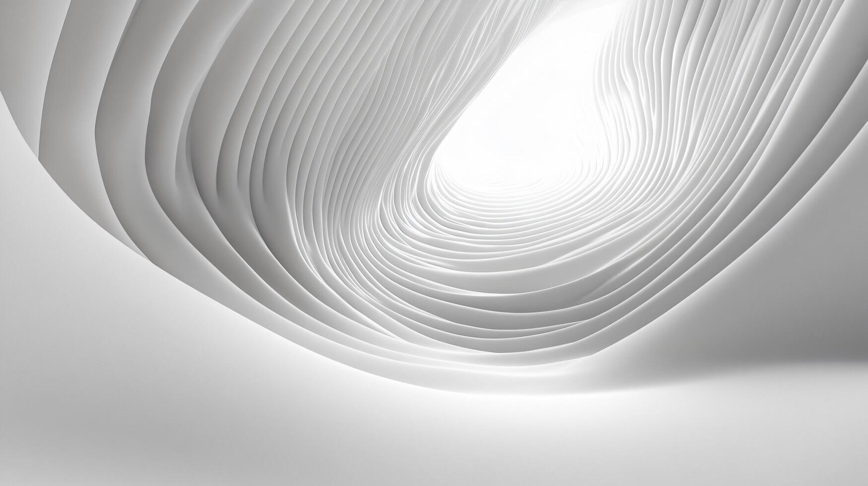 White spiral with a white light shining on it. The spiral is made of paper and is very thin photo