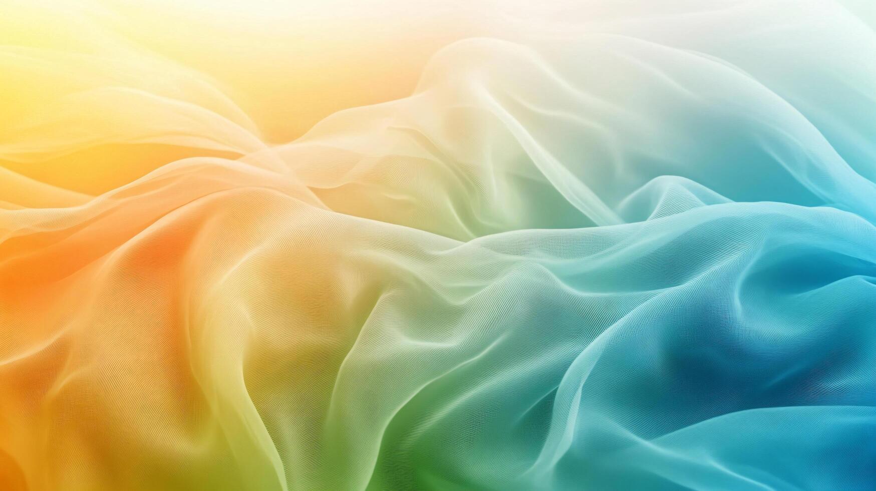 Colorful piece of fabric with a blue stripe. The colors are bright and vibrant, giving the impression of a lively and energetic scene photo