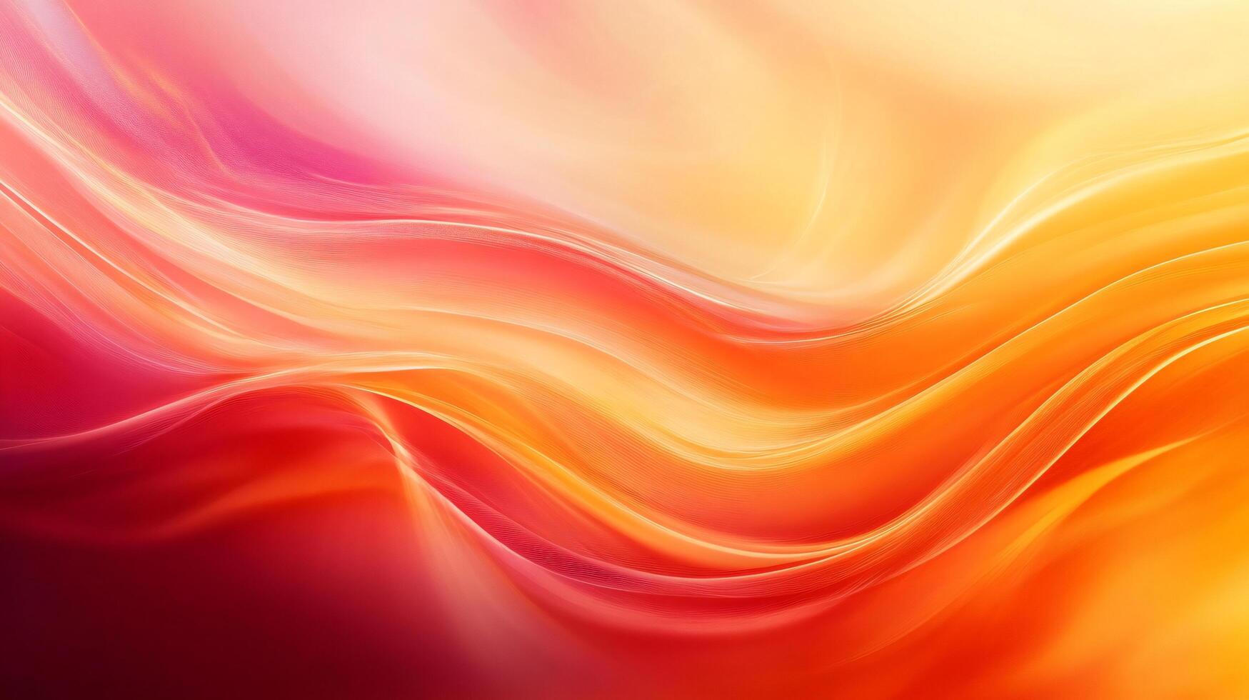 Bright orange and pink wave with a white background. The wave is very long and has a lot of detail photo