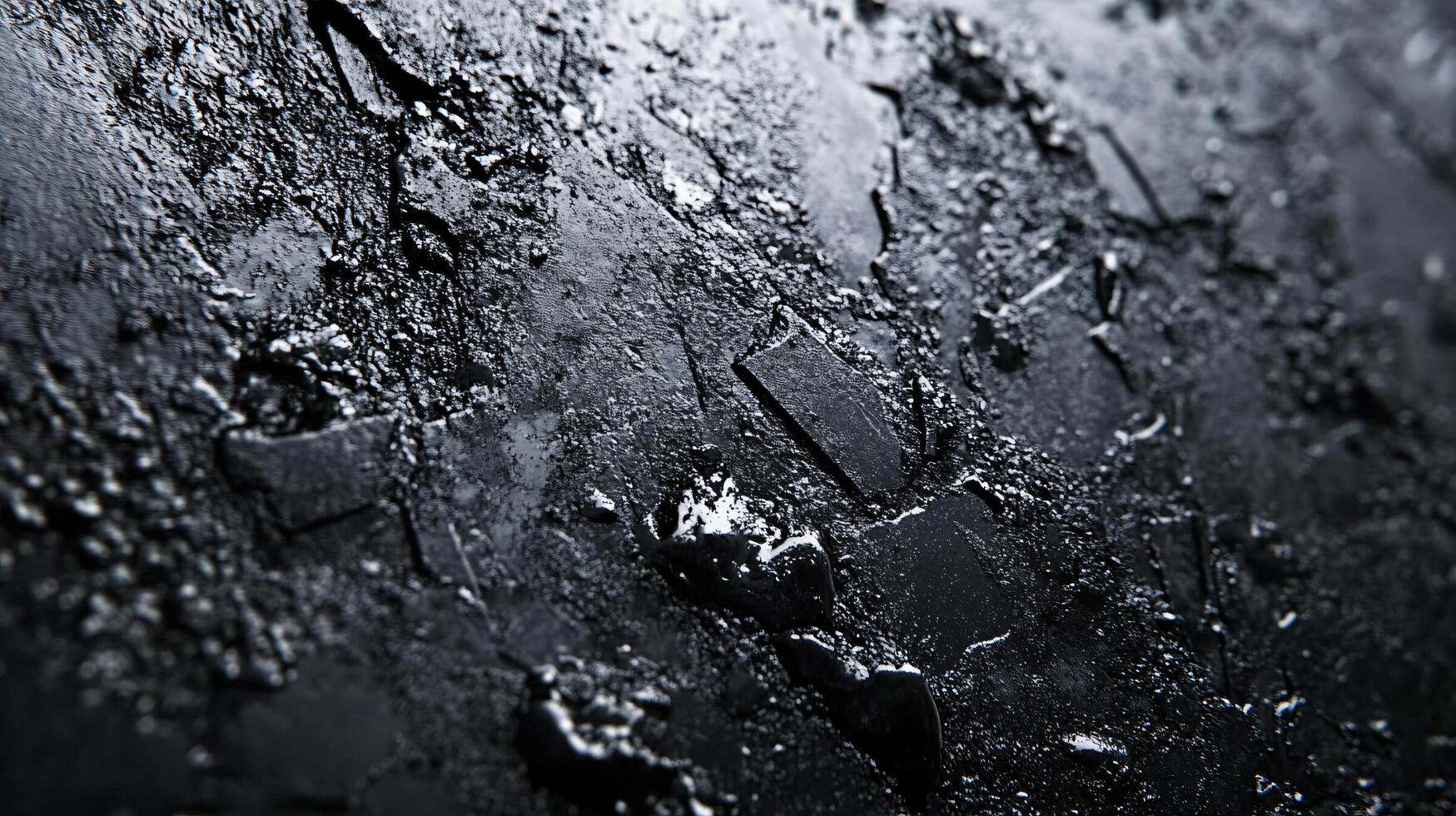 Black and white photo of a wall with a lot of cracks and debris. The photo has a moody and somber feel to it, as if it's been abandoned or left to decay