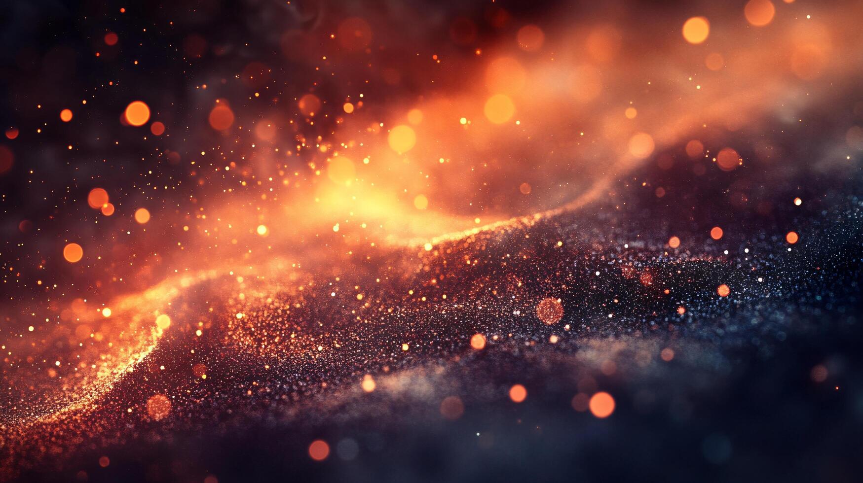 Bright orange and blue sky with a lot of sparkles. The sky is filled with bright orange and blue sparks that are scattered all over the sky. The sky is filled with a sense of excitement and wonder photo