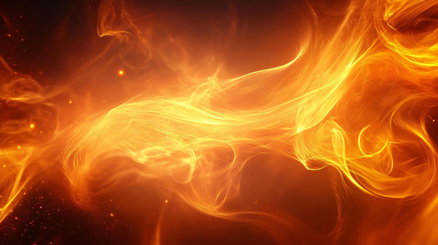 Fiery orange flame with a lot of smoke and sparks. The image has a sense of danger and excitement photo