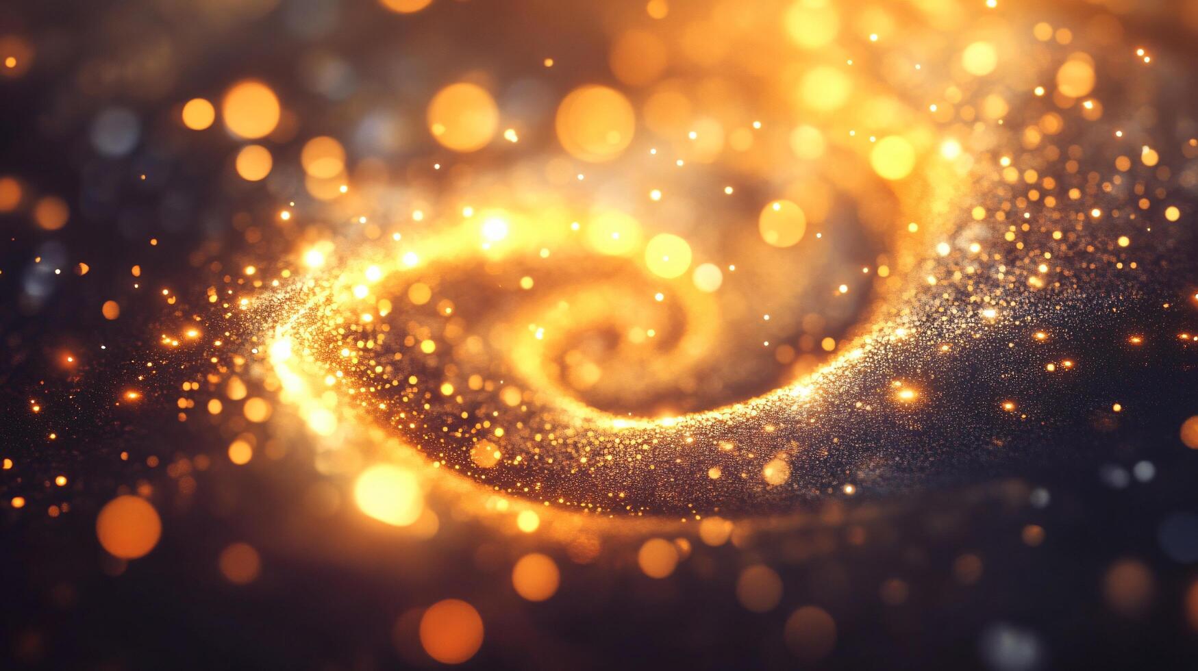Spiral of gold and black with a lot of sparkles. The spiral is very large and the gold is very bright photo