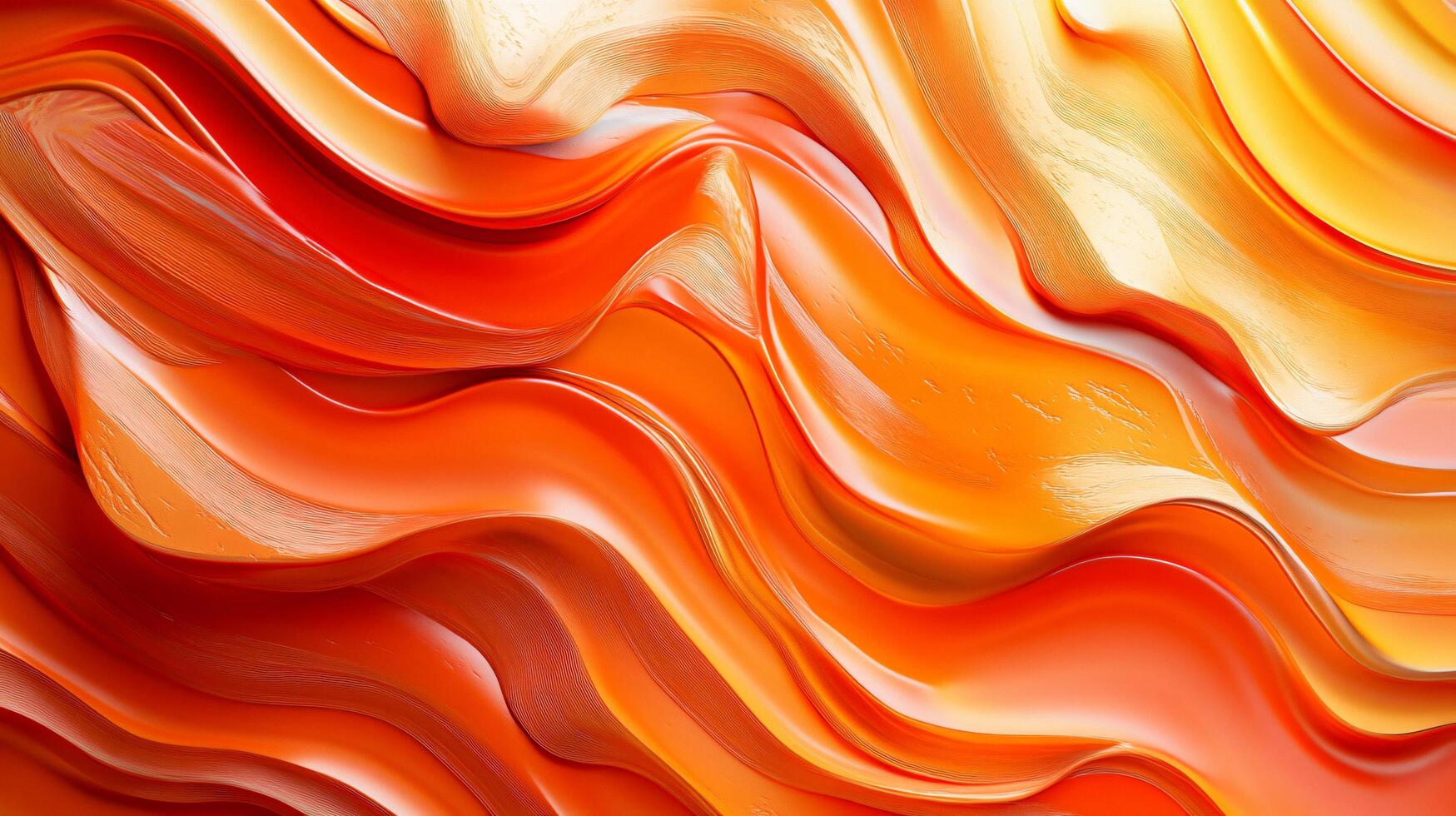 The orange and white stripes on the painting give it a warm and inviting feeling. The brushstrokes are bold and expressive, creating a sense of movement and energy photo