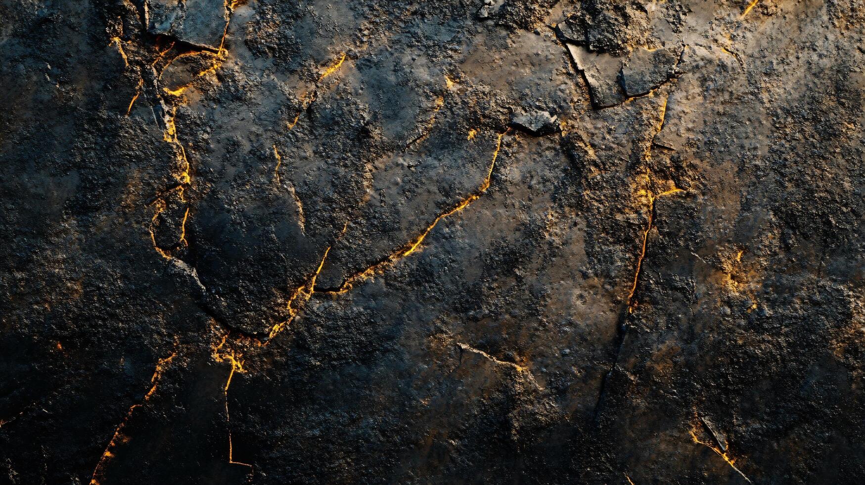 Black and orange background with a crack in it. The crack is yellow and it looks like it's on fire photo
