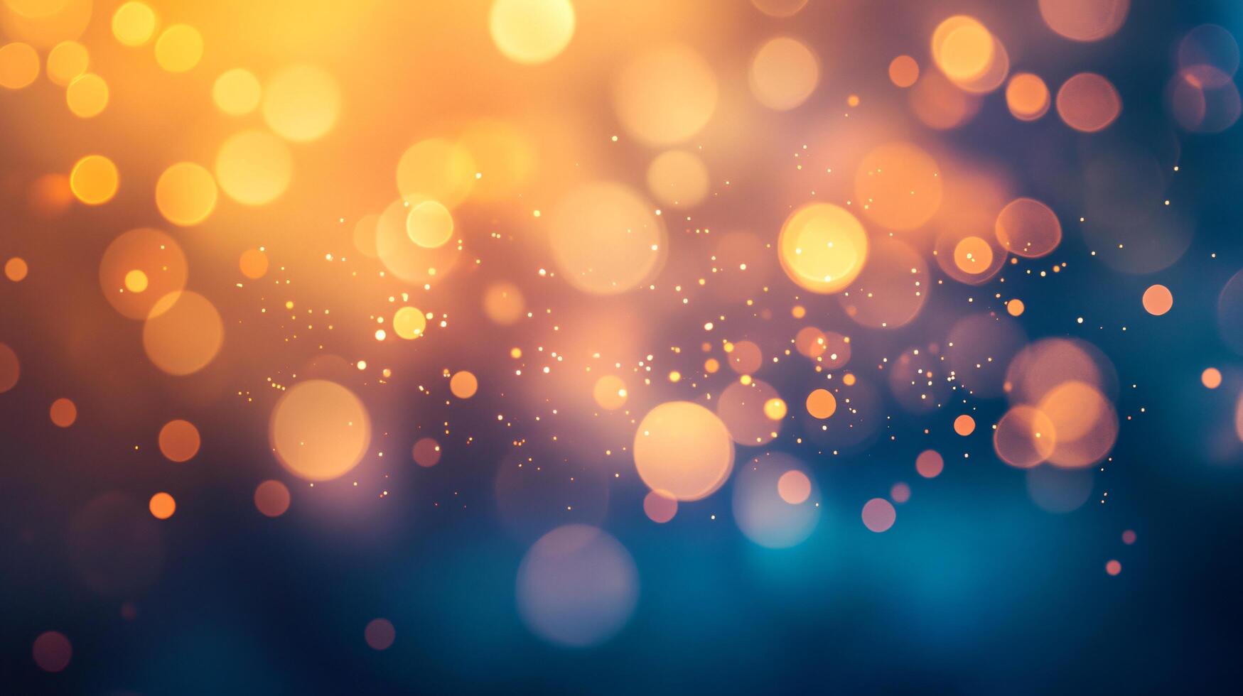 Blurry image of a bunch of bright yellow and orange circles. The circles are scattered all over the image, creating a sense of movement and energy photo