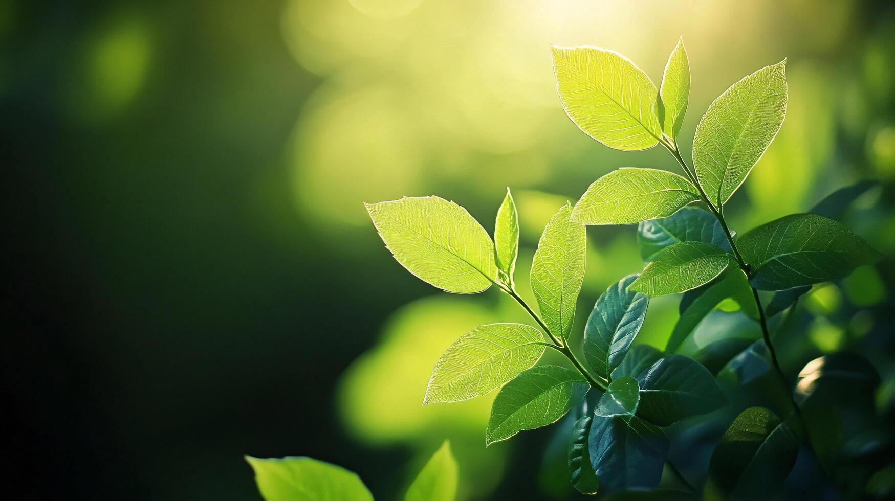 Leafy green plant with a bright green color. The leaves are large and spread out, giving the impression of a lush, healthy plant. Concept of growth and vitality, as well as the beauty of nature photo