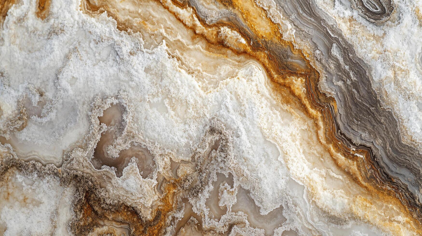 Stone wall with a pattern of brown and white. The wall is textured and has a natural look photo