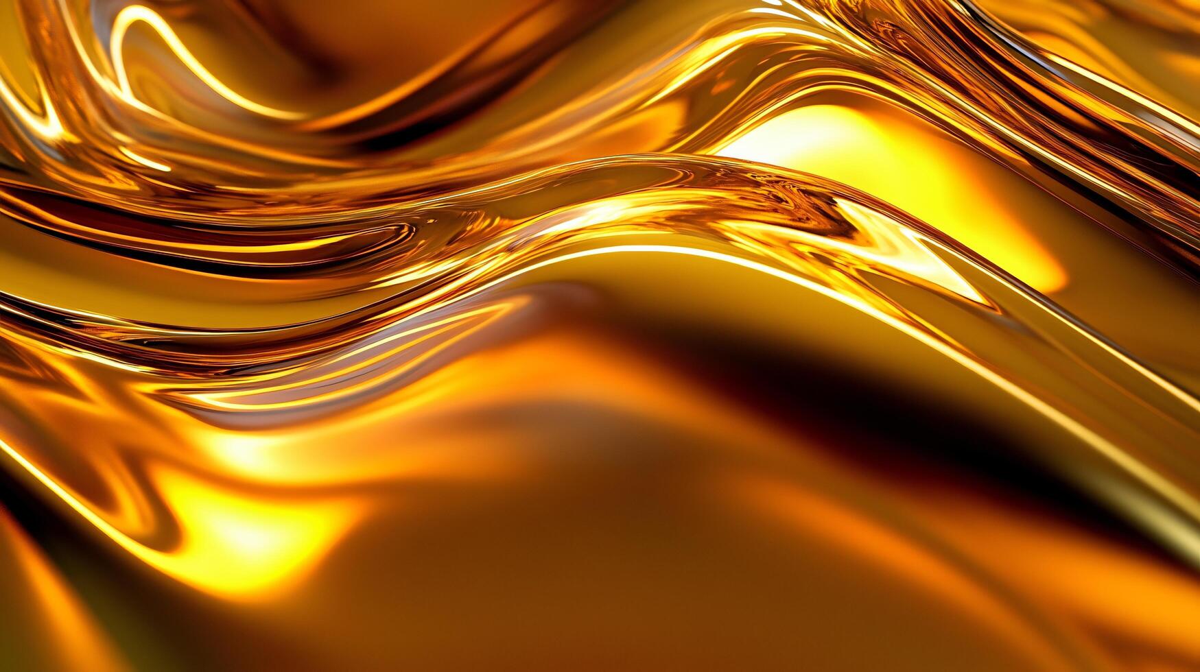 Gold colored wave with a shiny, reflective surface. The image has a warm, inviting mood photo