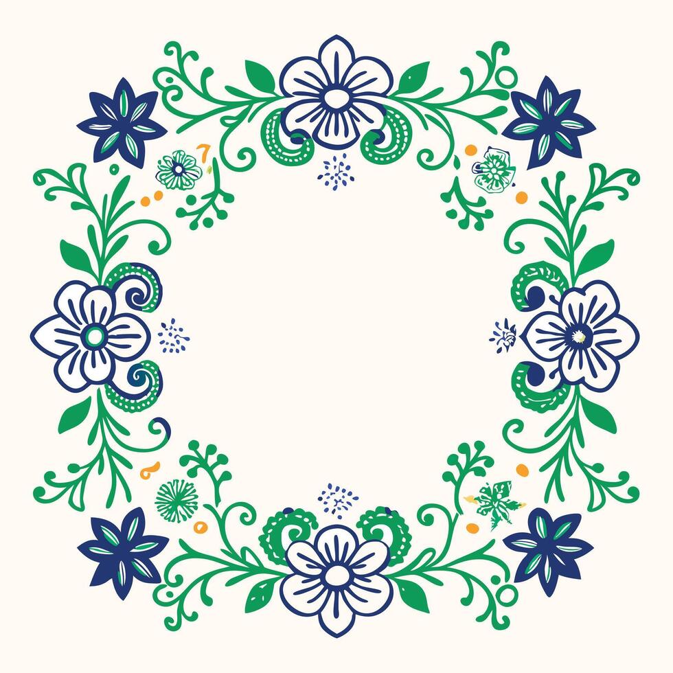 ornament decorative creative floral frame vector