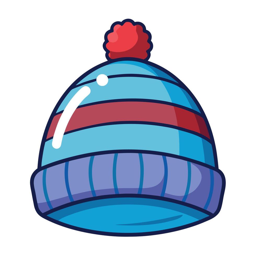 Warm winter , autumn hat set , bright color vector