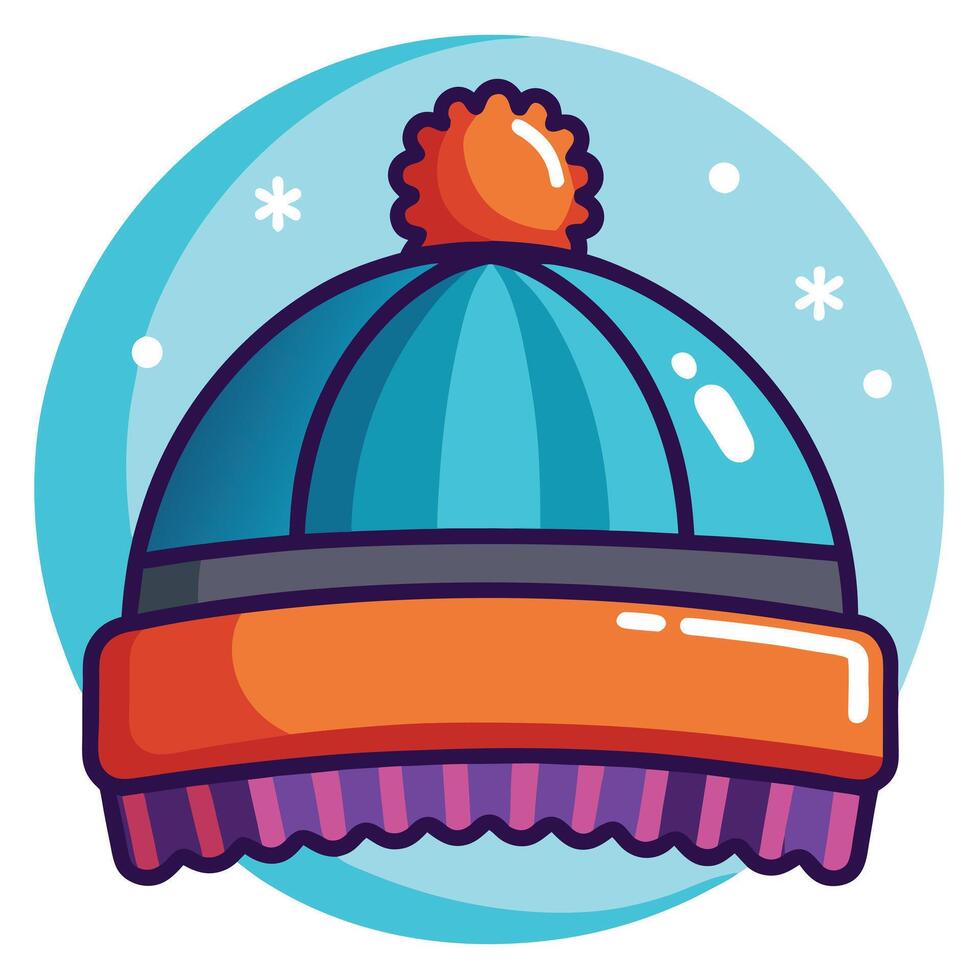 Winter hats set. vector