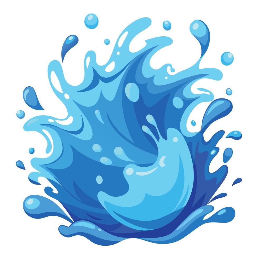 Water icons set vector