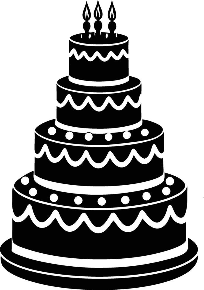 Birthday Cake Single Icon Design vector