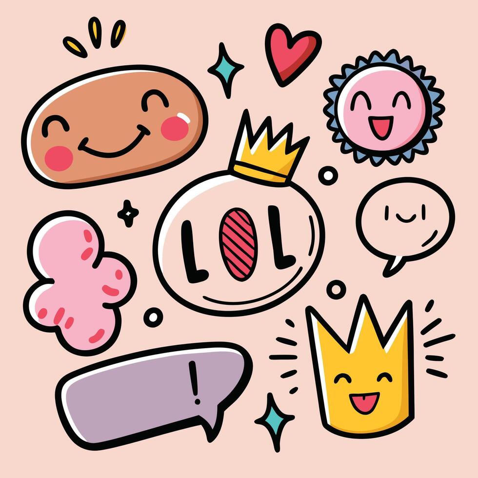 Set of speech bubble with text vector