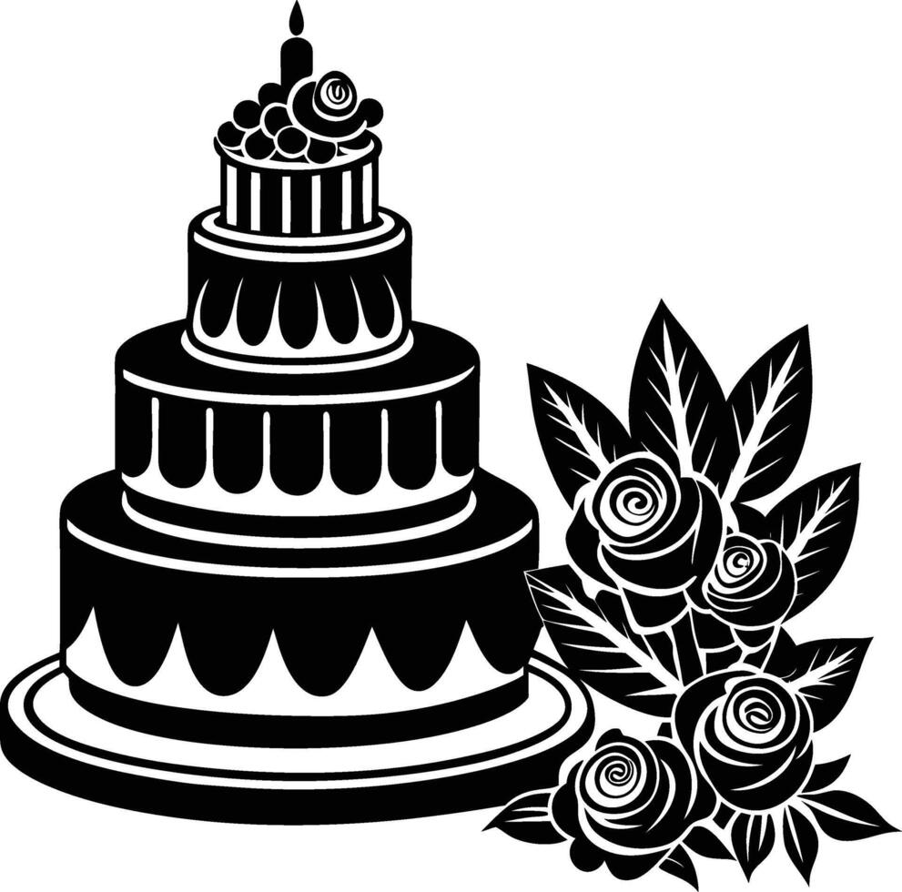 Birthday Cake Single Design vector
