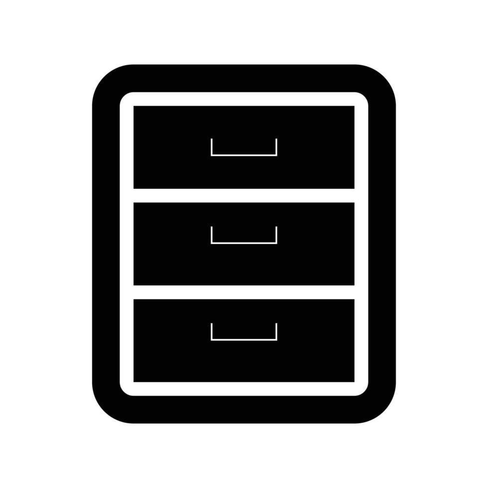 Cabinet icon silhouette vector