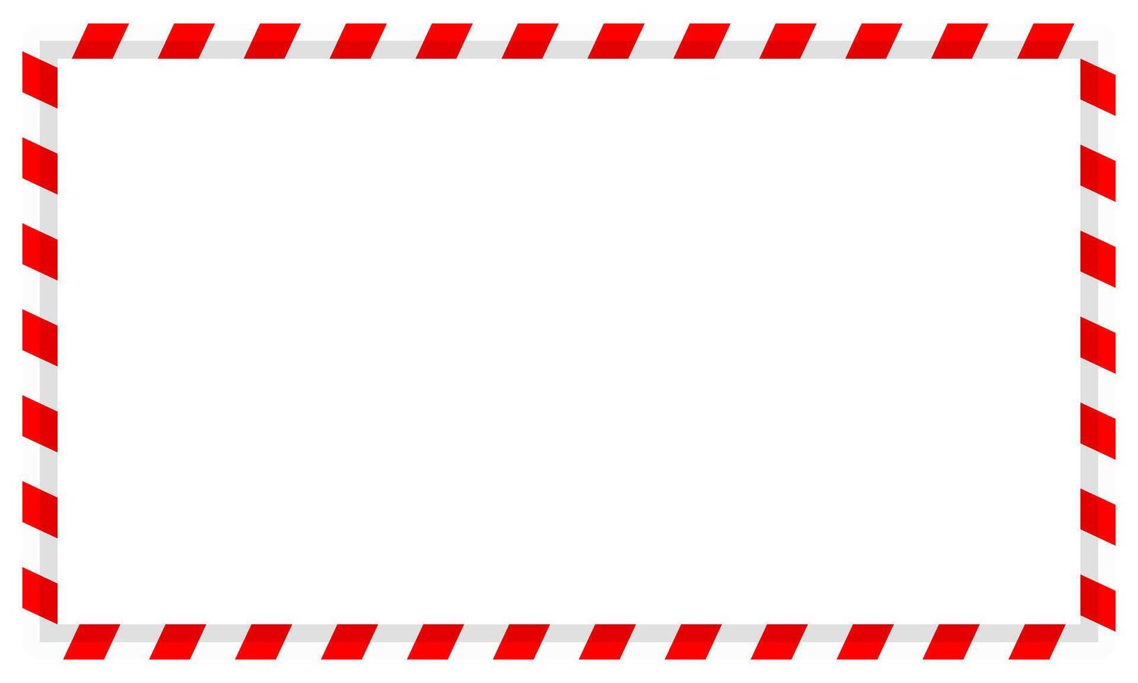 Rectangle christmas candy cane frame illustration. Xmas and happy new year decorative border. Red white decoration element vector