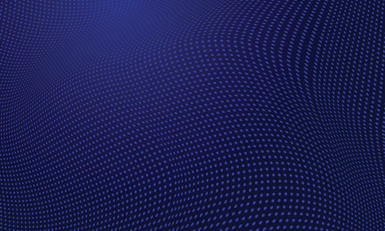 Abstract wavy dots pattern dark technology background vector