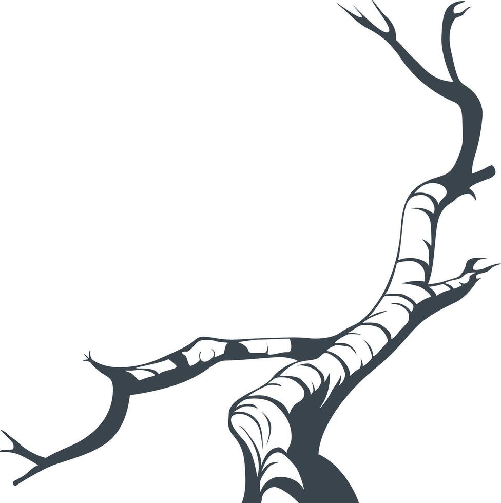Tree branch without leaves illustration artwork vector