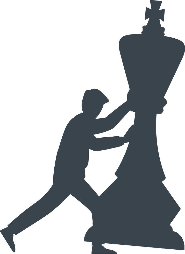 Chess piece silhouette vector