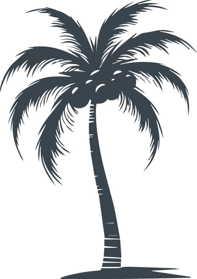 Coconut tree silhouette art for tshirt,poster,logo,banner design vector