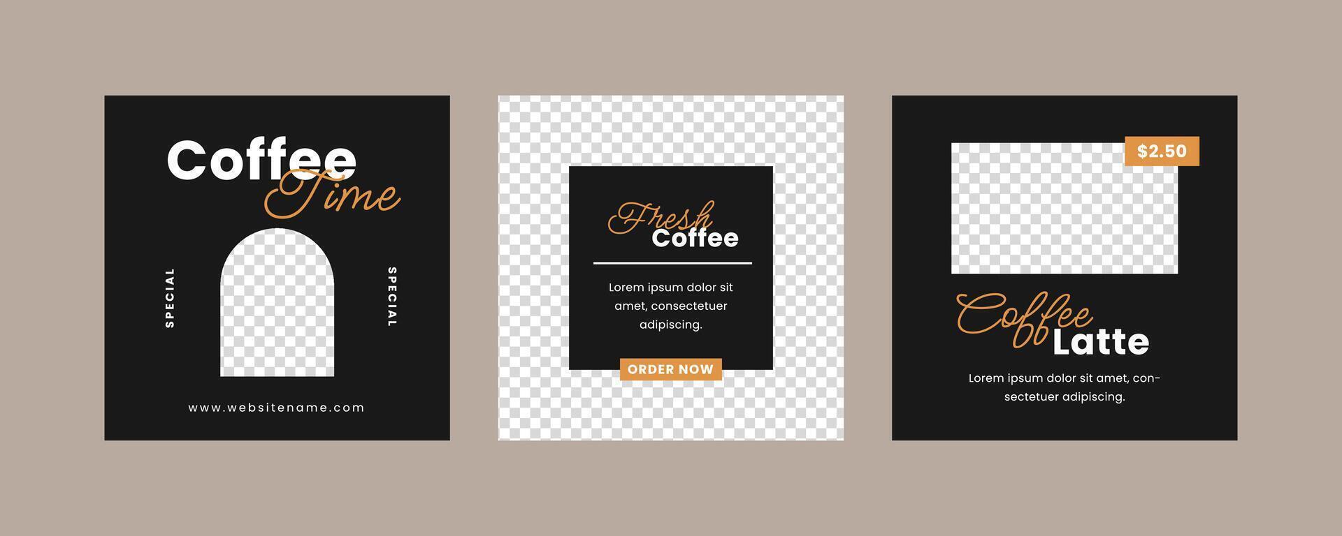 Coffee shop template design vector