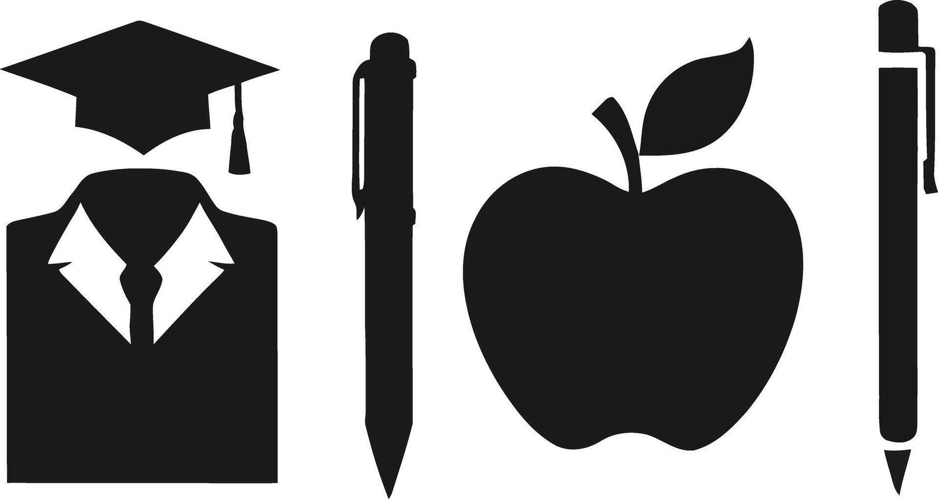 back to school silhouette vectors