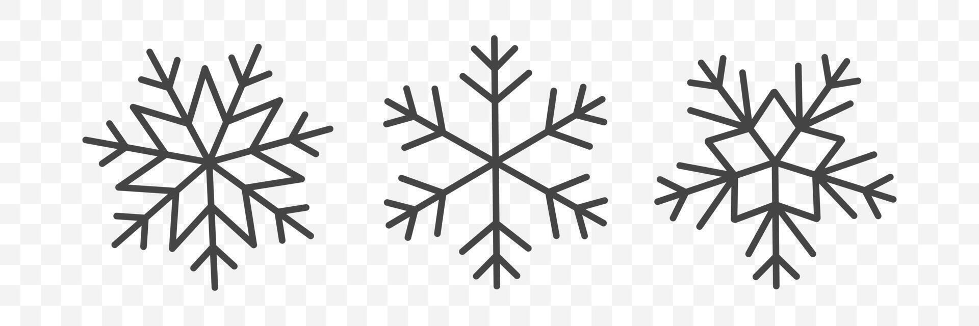 Snowflakes icon. Christmas decoration vector
