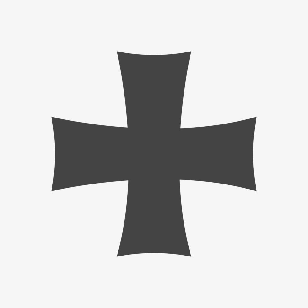 Black Templars cross symbol vector