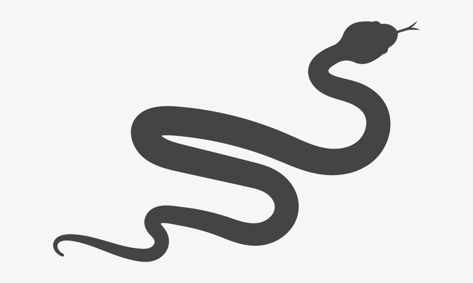 Black snake icon. Symbol of 2025 year. Abstract illustration on white background vector