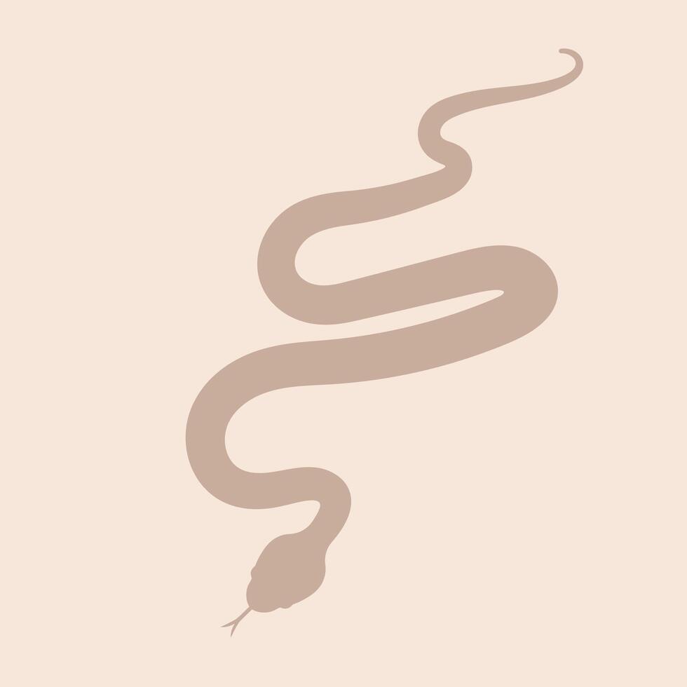 Snake silhouette isolated vector